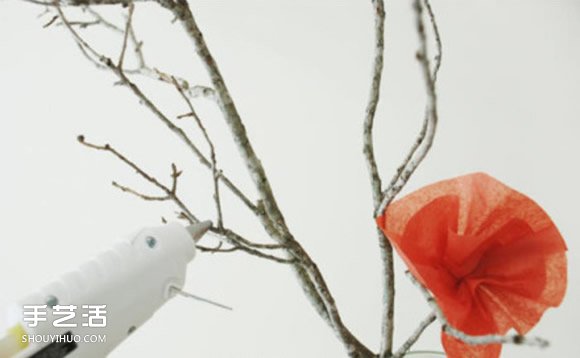 纸花盆景DIY教程 手工假花盆景制作图解(图5)