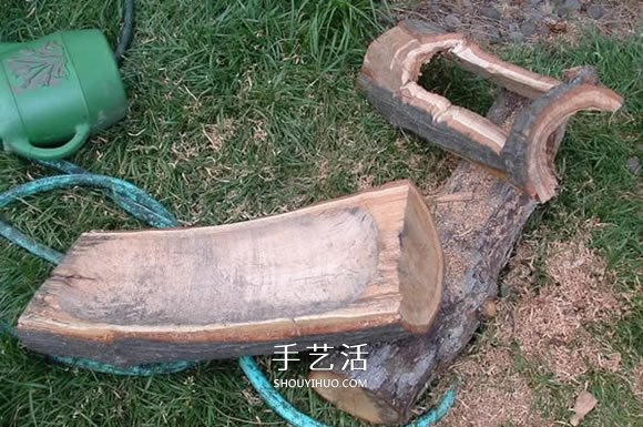 原木树桩制作山水盆景 自制树桩山水盆景方法(图3)