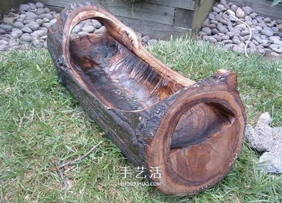原木树桩制作山水盆景 自制树桩山水盆景方法(图4)