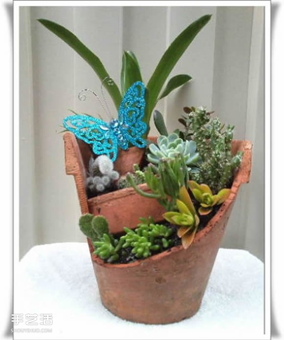 废品利用手工制作盆景 塑料废弃物DIY盆景教程(图23)