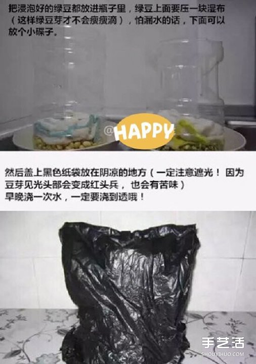 可乐瓶子种豆芽的方法 家庭种豆芽的简单教程(图4)