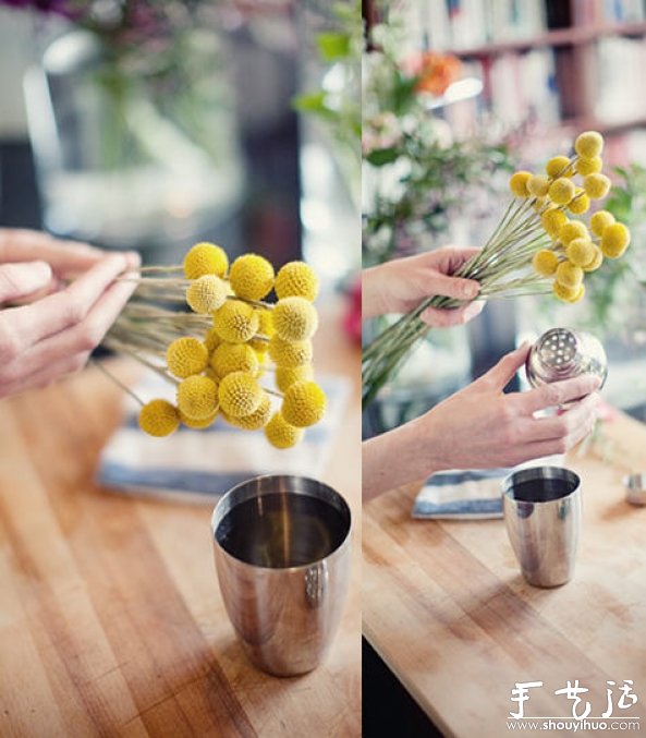 咖啡壶或调酒壶插花的教程(图3)