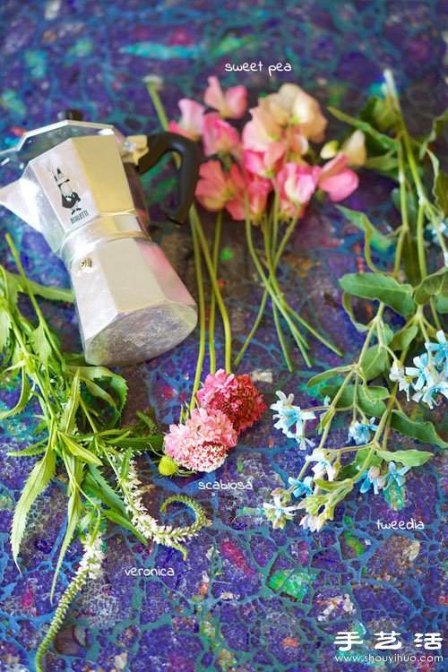 铁质咖啡机作为花器DIY精致插花(图3)