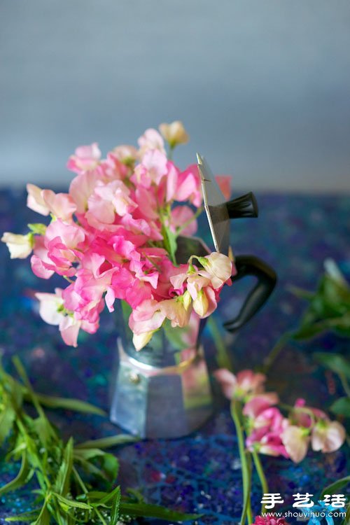 铁质咖啡机作为花器DIY精致插花(图5)