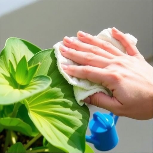 如何改善落满灰尘的植物生长状况