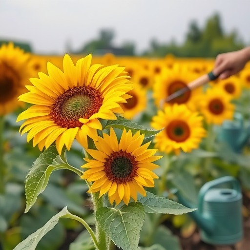 向日葵切花品种金色08栽培技术(图1)