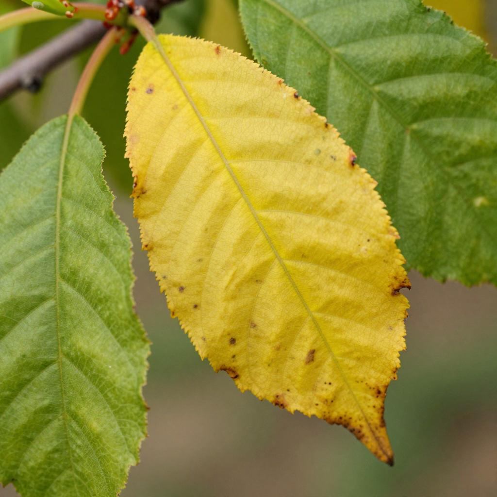 桃树叶子发黄，如何应对？(图1)