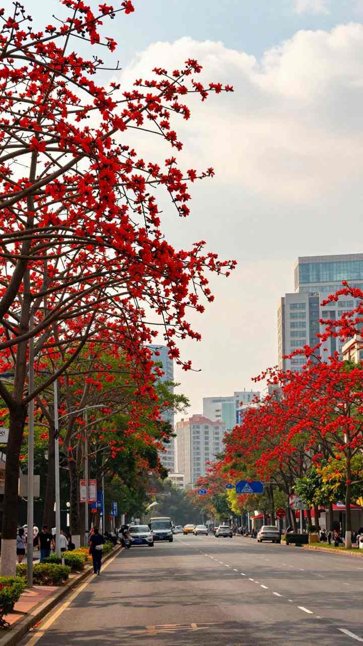 木棉花开春意浓