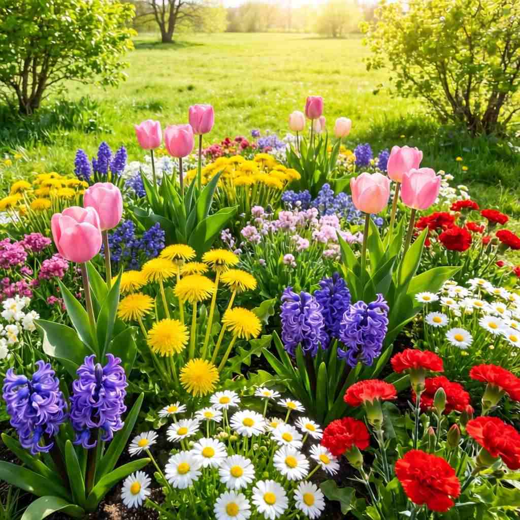 春天开花的植物种类繁多，以下是一些常见的春天开花植物及其特点(图3)