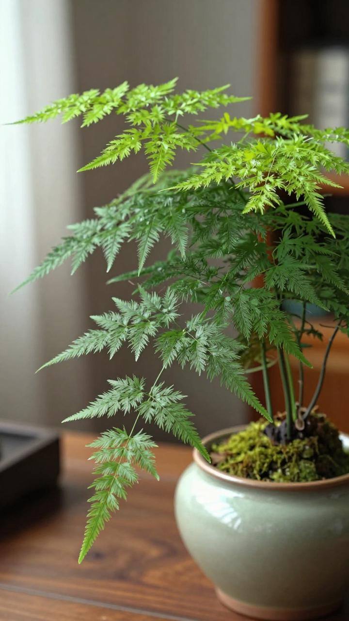 文竹盆景之美，静谧与雅致的完美结合